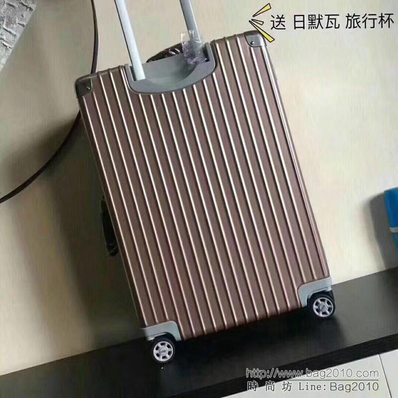 RIMOWA日默瓦 拉杆箱/拉箱 pc+鋁鎂合金 經典classic系列 明星同款 8055 限量20寸登機箱  xbt1082
